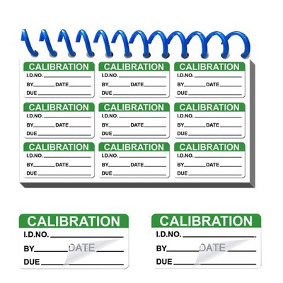 Self Laminating Write-on Calibration Stickers with Spiral Bound Cover for NIS...