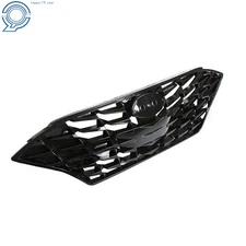 For Hyundai Sonata 2020-2021 Front Upper Grille W/O Sensor Hole Gloss Black