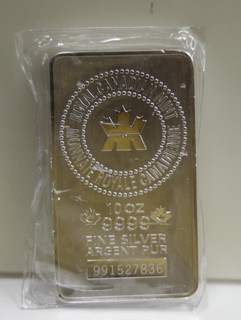 Royal Canadian Mint 10 Oz .999 Silver Bar Serial 991527836