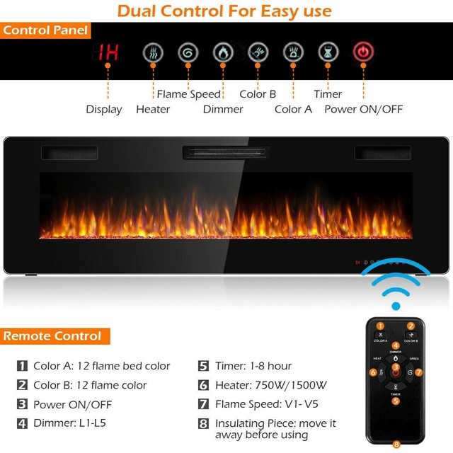 Harper Blvd Utley 60 Inch Simulated Stone Electric Fireplace For - Thin Wall Fireplace Harper Blvd Utley 60 Inch Simulated Stone Electric Fireplace For - Thin Wall Fireplace