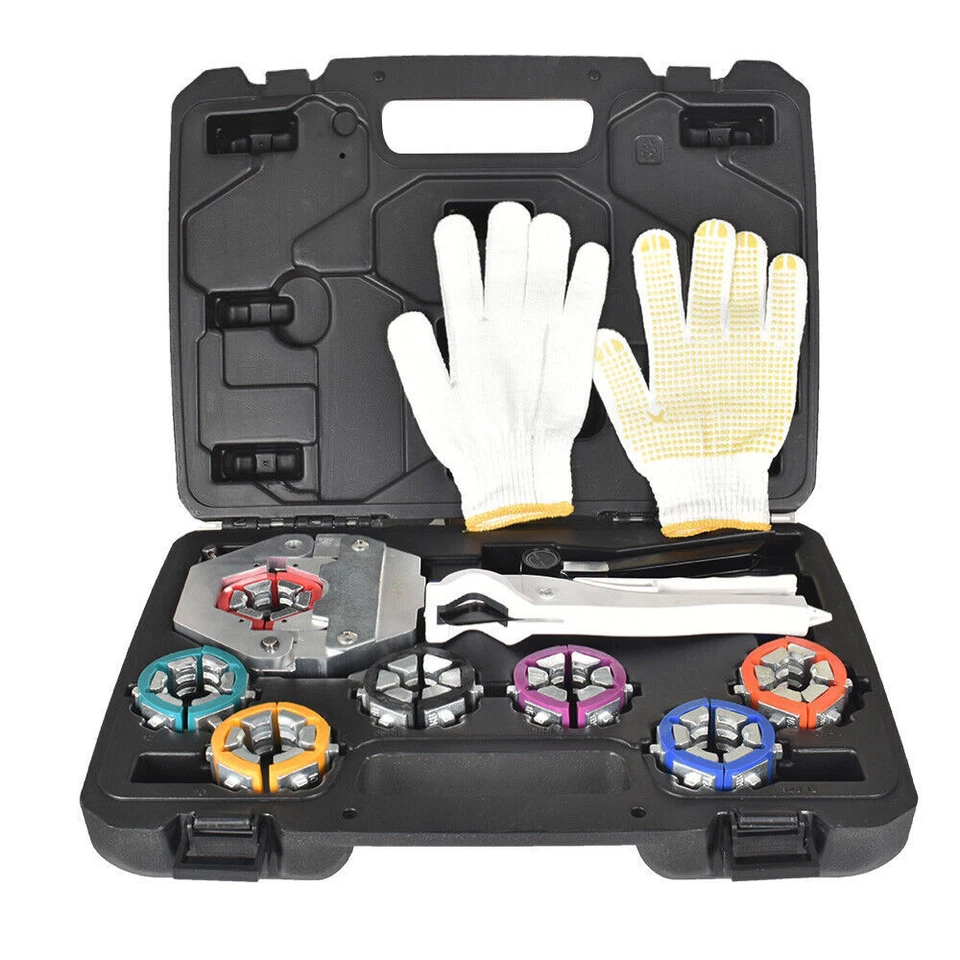 Conjunto de braçadeira hidráulica A/C com 7 matrizes IG-71500 ferramenta de crimpagem A/C crimpador de mangueira novo - Imagem 2 de 4