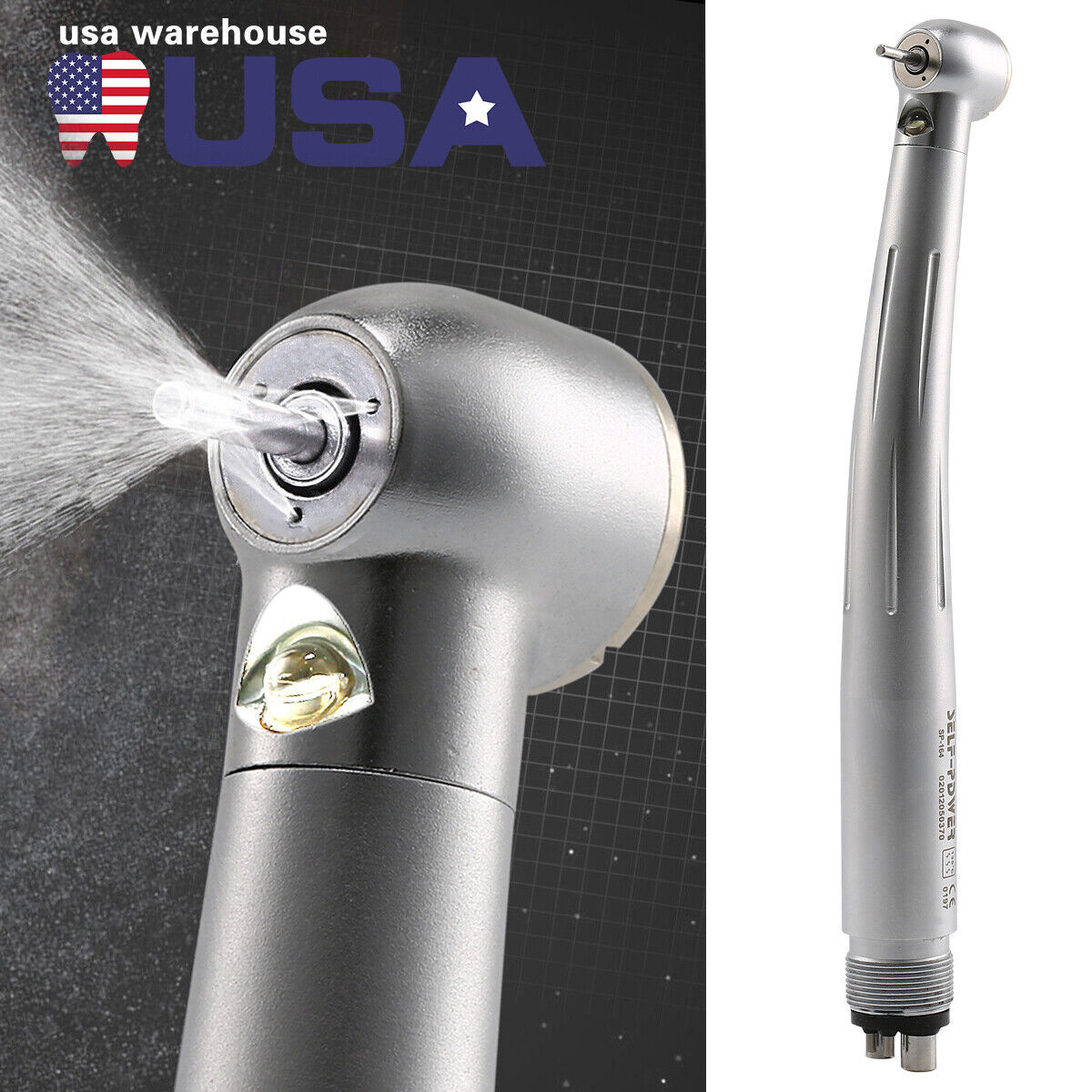 Nsk Dental Handpieces NSK Style Dental High Speed Turbine Handpiece - Fiber Optic LED, 4-Hole (Midwest) Compatible Low Speed Handpiece Nsk - Foto 9