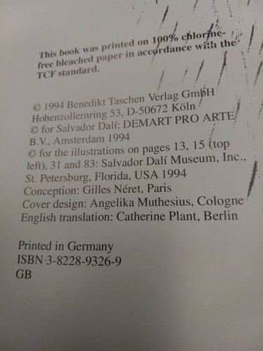 EUC! Paperback Book Dali by Taschen Printed in Germany a must have 4 you! - Picture 8 of 8