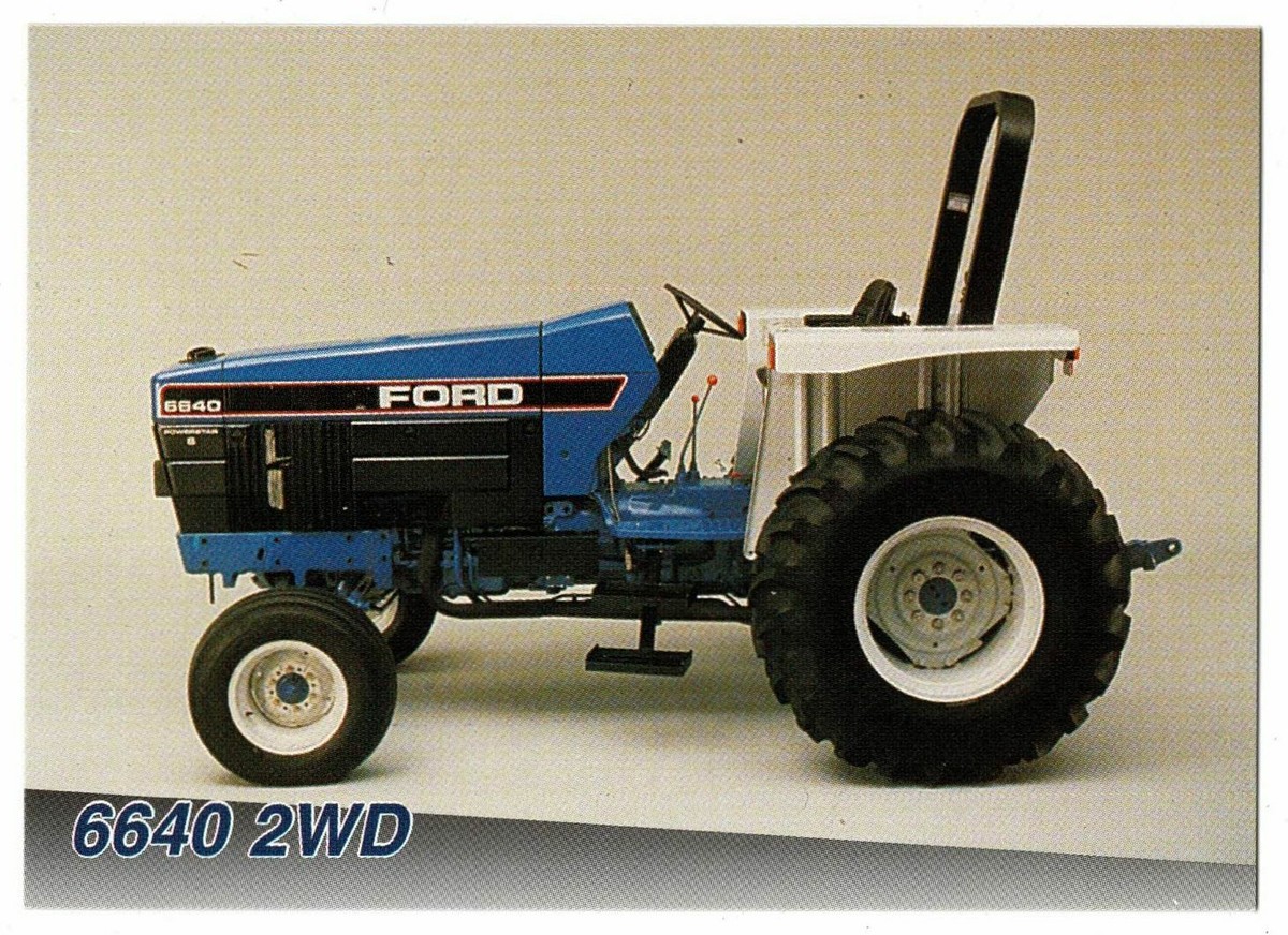 Ford New Holland 6640 2WD Tractor Ertl Collector Card F5