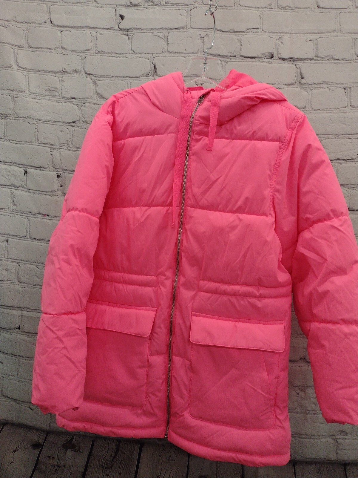 universal thread Women's Pink Puffer Jacket Large - image 1