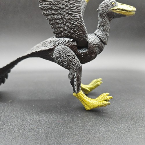 Archaeopteryx Toy Figure Bird Dinosaur Poseable Mouth Legs Wings 5" - Picture 12 of 14