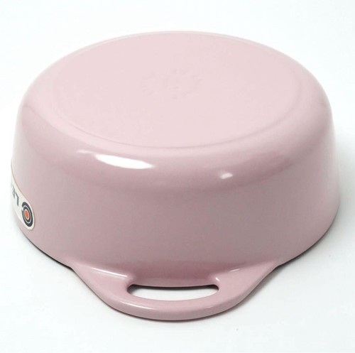 Beauty LE CREUSET Cocotte Bis Chiffon Pink 20cm Good Condition From Japan - Picture 9 of 16