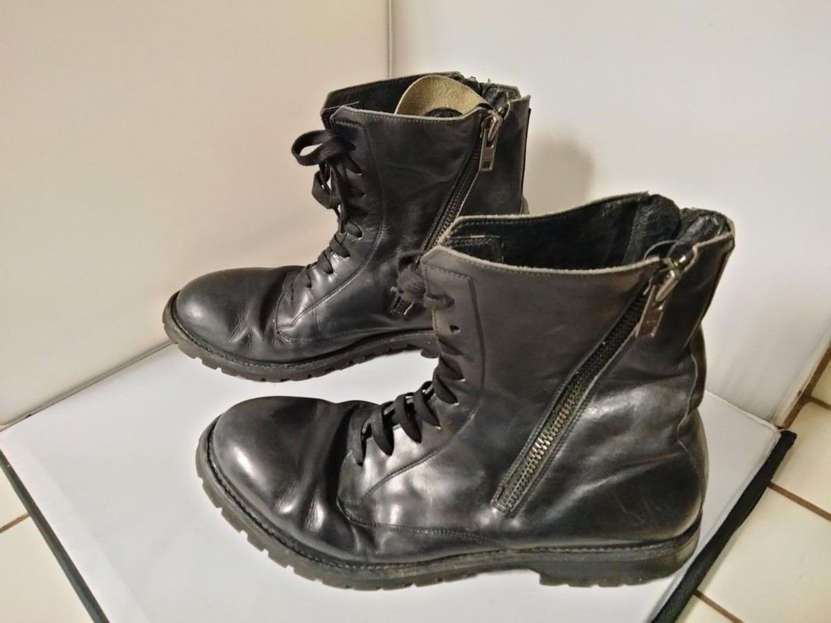 KENNETH COLE COLLECTION Boots Combat Grunge 2 Zippers SUPER  display picture 1