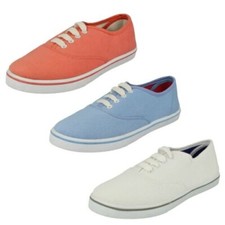 Spot On Womens Lace Up Pumps