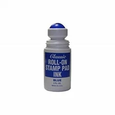 Roll-On Stamp Pad Ink - Blue