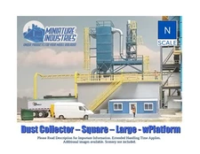 N Scale Dust Collection Sq. L. wPlatform Kit for Grain Elevator Structures 1:160