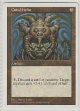 MTG - Coral Helm 1x - 1997 5th Edition, RARE - Magic the Gathering