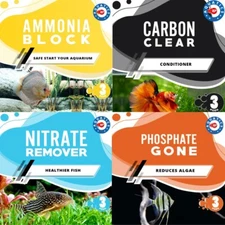 Resin Products Filter Media Freshwater. Ammonia, Carbon, Nitrite, Phosphate