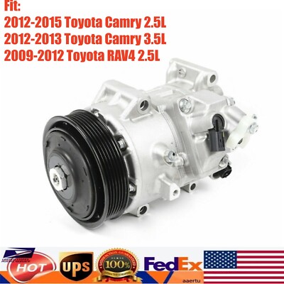 Air Conditioner Compressor W/ Clutch For Toyota Camry 2.5L 2012 2013 2014 2015