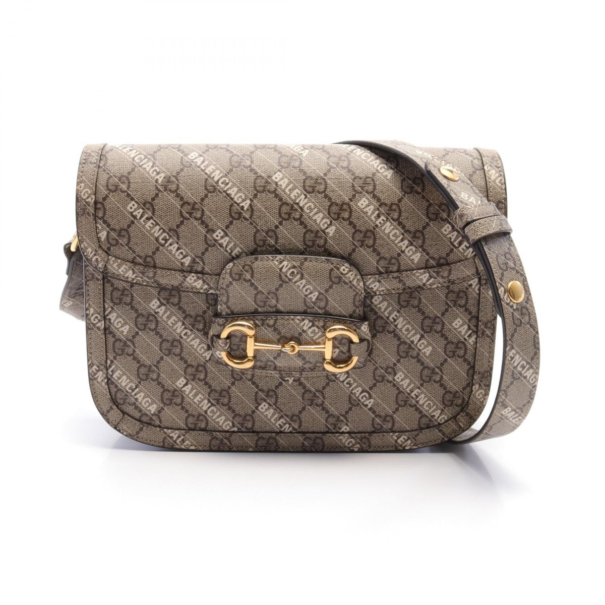 GUCCI GUCCI × BALENCIAGA Horsebit 1955 Shoulder Bag 602204 GUCCI GUCCI × BALENCIAGA Horsebit 1955 Shoulder Bag 602204