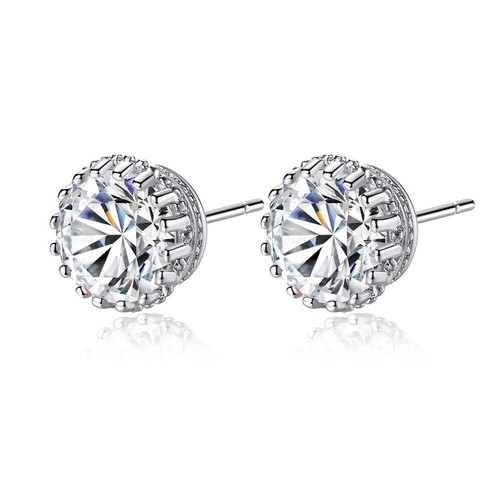 Damen Ohrringe Ohrstecker Rhodiniert Zirkonia AAA Kinder Ohrschmuck Modeschmuck - Bild 2 von 4