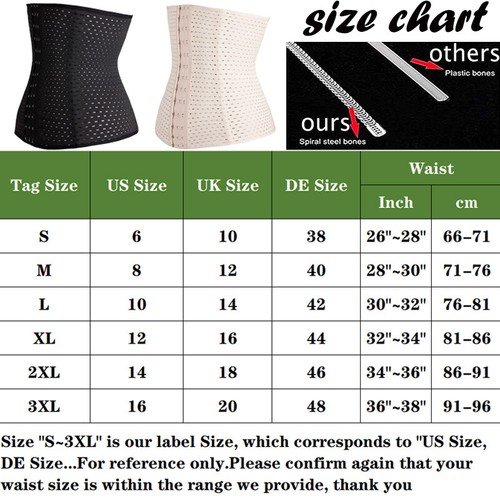 Waist Trainer Slimming Corset Body Shaper Shapewear Underbust Cincher Tummy Belt - Picture 2 of 16