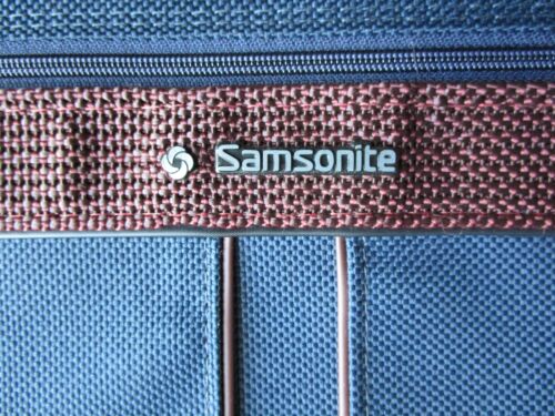 SAMSONITE Silhouette 4 Carryon Travel Overnight Laptop Messenger Bag Blue Canvas - Picture 2 of 6