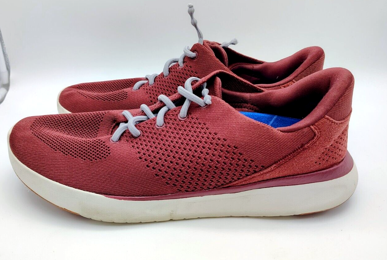 Kizik Mens Size 11 Wide Lima Slip-On Sneakers in Hands Free Red Casual Shoes