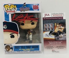 CHARLIE SHEEN SIGNED RICKY WILD THING VAUGHN POP FUNKO FIGURE MAJOR LEAGUE JSA 
