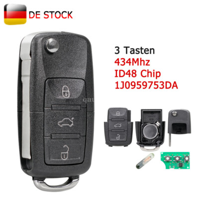 Funk Schlüssel 1J0959753DA 434mhz Passend Für VW Golf Bora Beetle Passat Polo