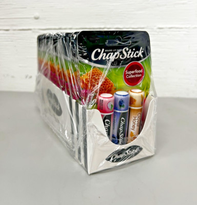 ChapStick Lip Balm, Superfood Collection 12 PACK (3/Unit)36 STICKS FREE SHIPPING