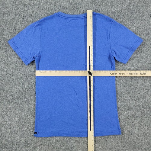 Volcom Shirt Boy's Large Blue Logo Graphic Tee Crew Neck Short Sleeve Modern Fit - Picture 8 of 11