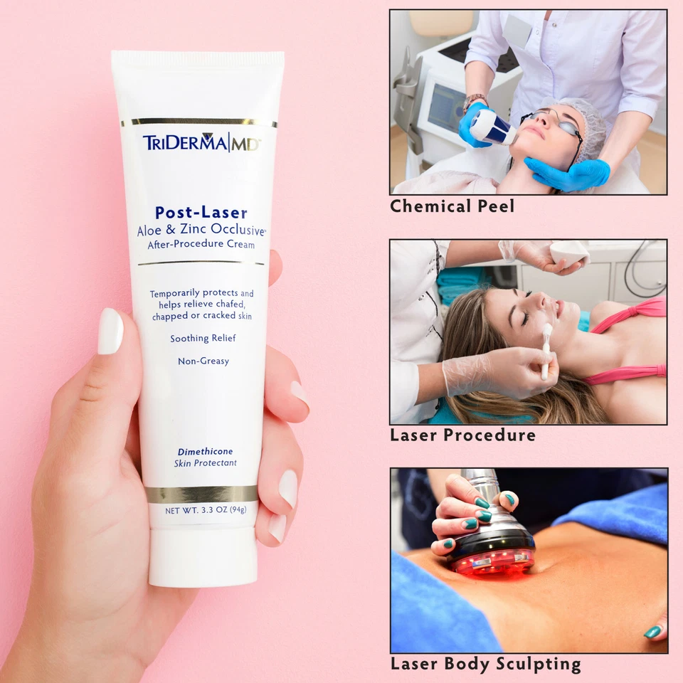 TriDerma Post 激光芦荟和锌遮挡美容后皮肤护理 — 第 3/4 张图片