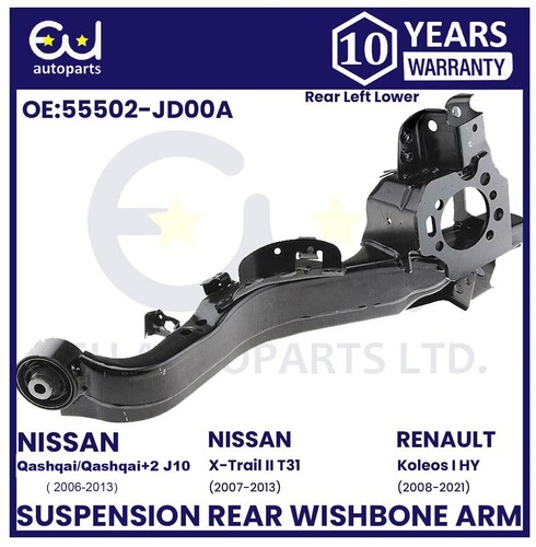 Rear suspension Left Trailing Arm Wishbone for Nissan Qashqai 2007-2019 T31 J11 - Picture 6 of 9