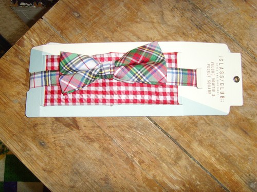 U PICK toddler child size bowtie clip on tie suspender holiday set pocket square - Picture 6 of 10