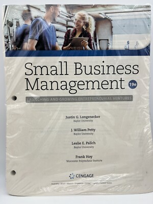 Small Business Management 19e Loose Leaf Longenecker, Petty, Palich & Hoy