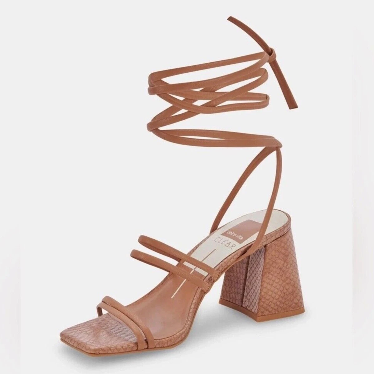 NEW ANTHROPOLOGIE DOLCE VITA CLEAR PAXX STELLA LEATHER SHOES HEELS