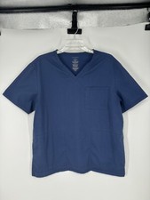 Jaanuu One Pocket Scrub Top Womens Large J86010 Navy Blue ESBC V Neck Pullover L