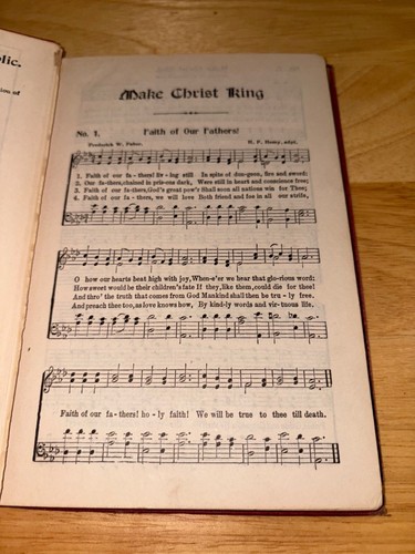 Make Christ King Antique Christian Hymnal Book 1912 Hardcover Red Religious - Bild 10 von 13