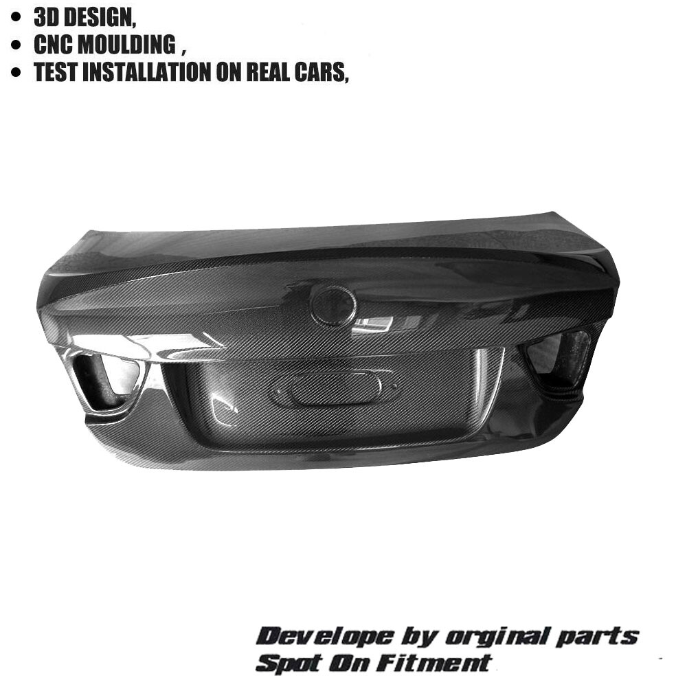 REAL CARBON Rear Trunk Lid Cover Spoiler For BMW E90 325i 328i 335i