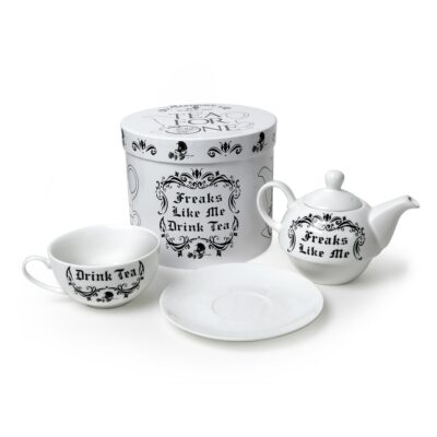 Freaks like me drink Tea - Tea For One / Tea Pot Set by Alchemy Gothic 1977