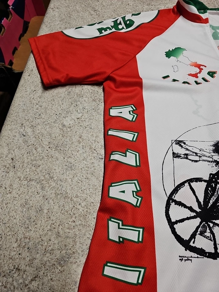 Camisa de ciclismo manga corta 3M Caverni para hombre Leonardo De Vinci Italia manga corta Foto 4 de 4