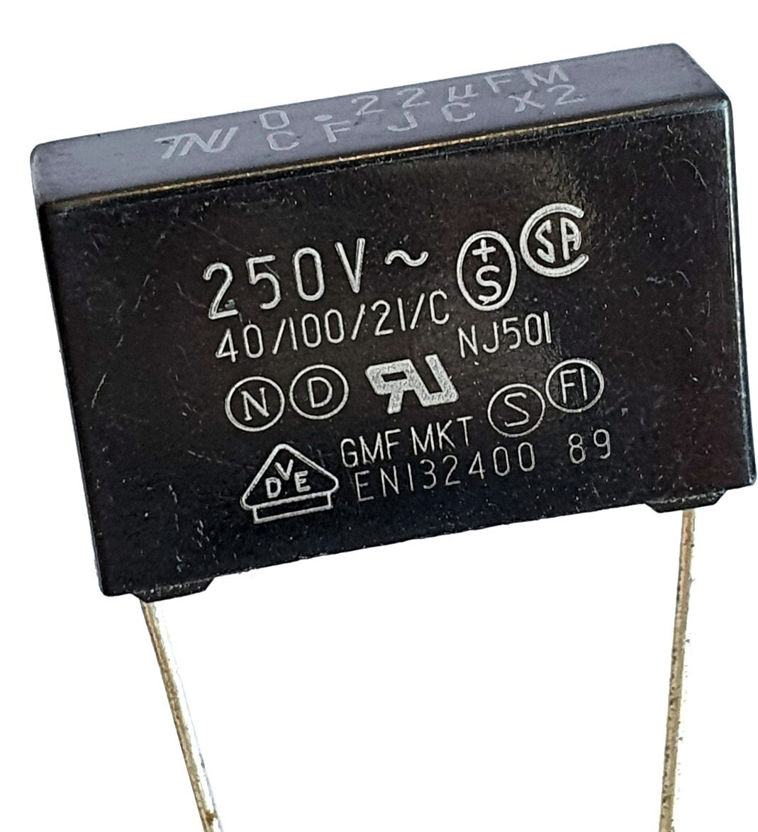 2pcs] 0.22uF 275v NITSUKO X2 Safety Cap GMF MKT pitch 22mm 40/100 