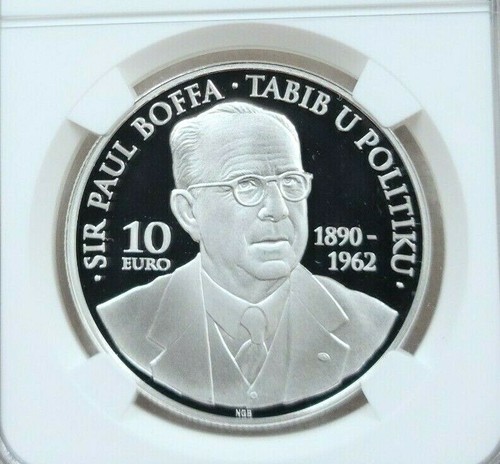 2013 MALTA SILVER 10 EURO S10E SIR PAUL BOFFA NGC PF 69 ULTRA CAMEO TOP POP - Picture 3 of 3