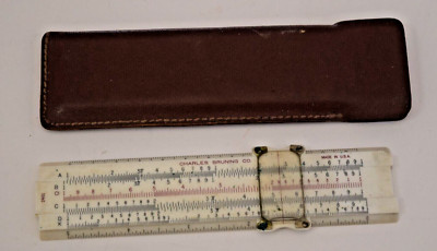 Vintage Charles Bruning Model 2401 Slide Ruler