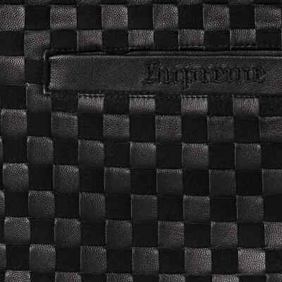 ネ*世様 Supreme Woven Leather Zip Up Cardig Supreme Woven Leather Zip Up Cardigan (FW24) Black Men's