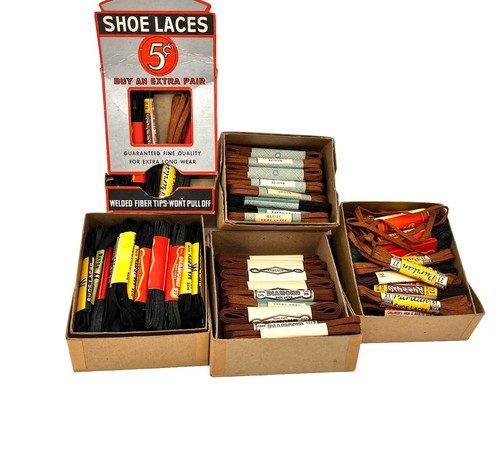 Cajas de CORDONES vintage con exhibición de tienda pequeña de pie 4 cajas de cordones - Imagen 5 de 11