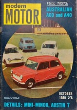 Modern Motor Mag Oct 1959 BMC Morris MINI Minor