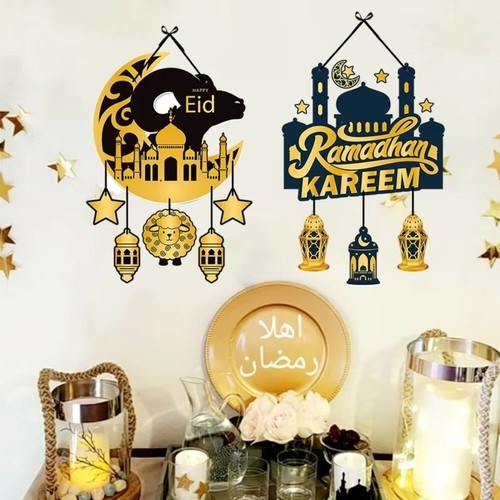 Star Moon Mubarak Door Hanging Multiscene Hanging Pendants Ramadan Decoration - Picture 4 of 10