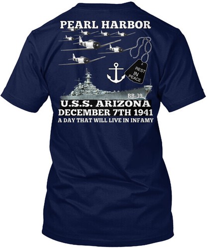 PEARL HARBOR U.S.S. Arizona T-Shirt Made in USA Größe S bis 5XL - Bild 1 von 2