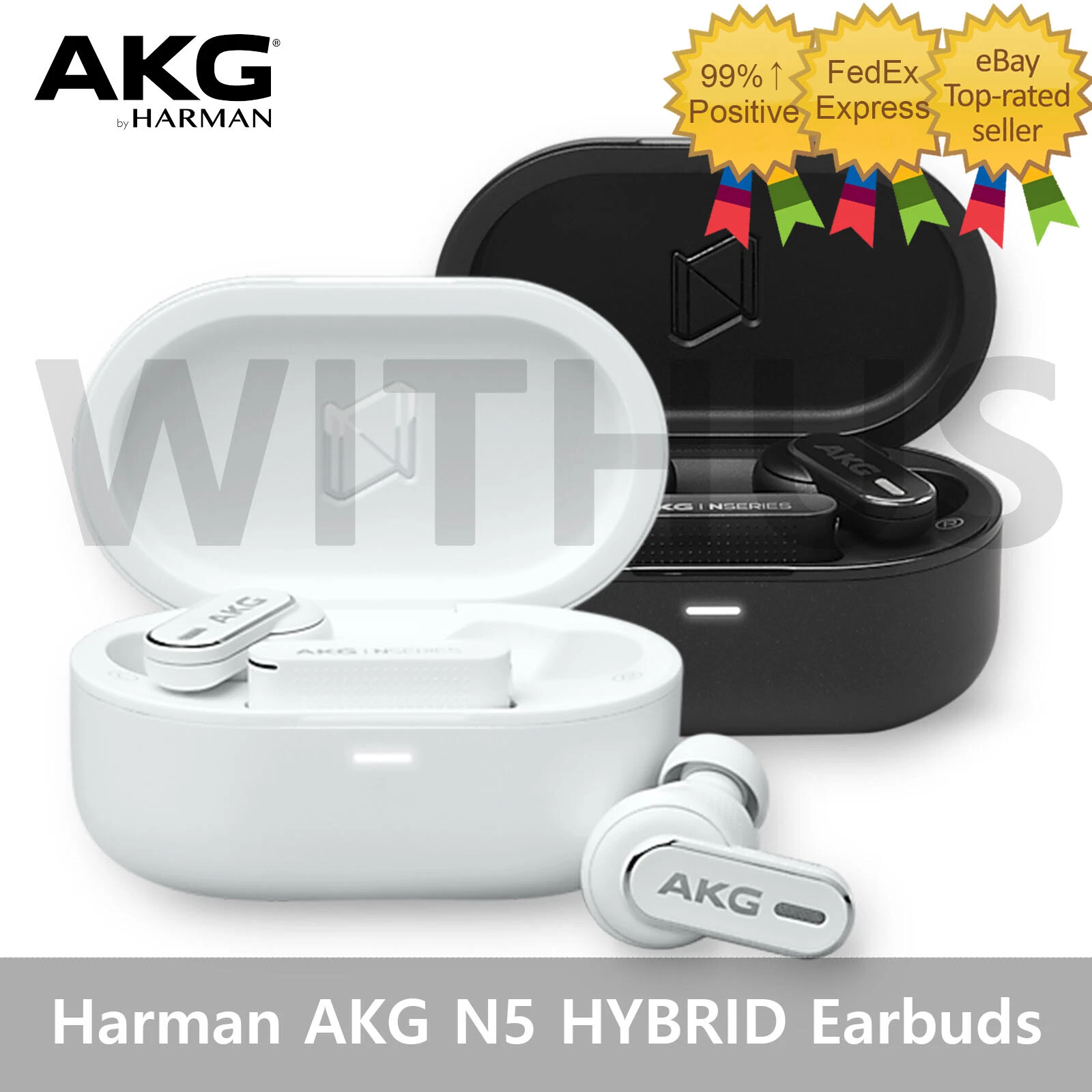 Harman AKG N5 HYBRID Earbuds Noise Cancelling Wireless Earphones