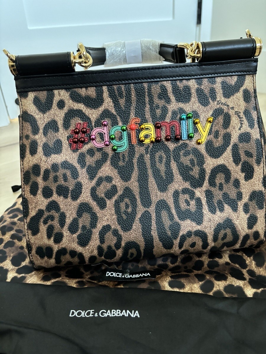NEW* Dolce & Gabbana Miss Sicily DG Family Leather Satchel