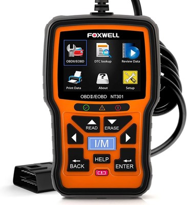 FOXWELL NT301 OBD2 Diagnosegerät Auto, Auslesegerät Auto für OBDII/EOBD Diagnose