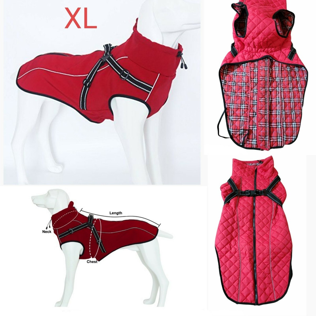Warm Pet Dog Coats and Jackets for Dogs Waterproof Reflective Pet