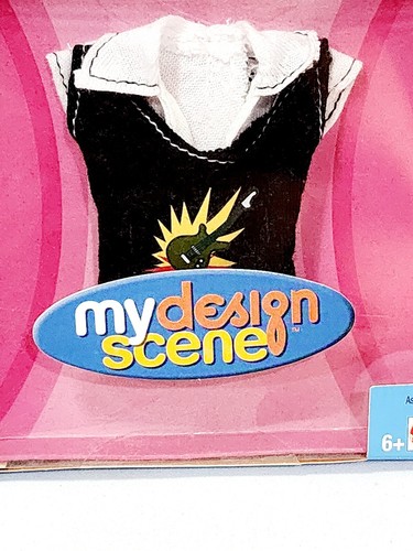 Mattel My Design Scene ROCK GUITAR SHIRT Fashion Clothes Barbie Doll 2004 New - Picture 3 of 20